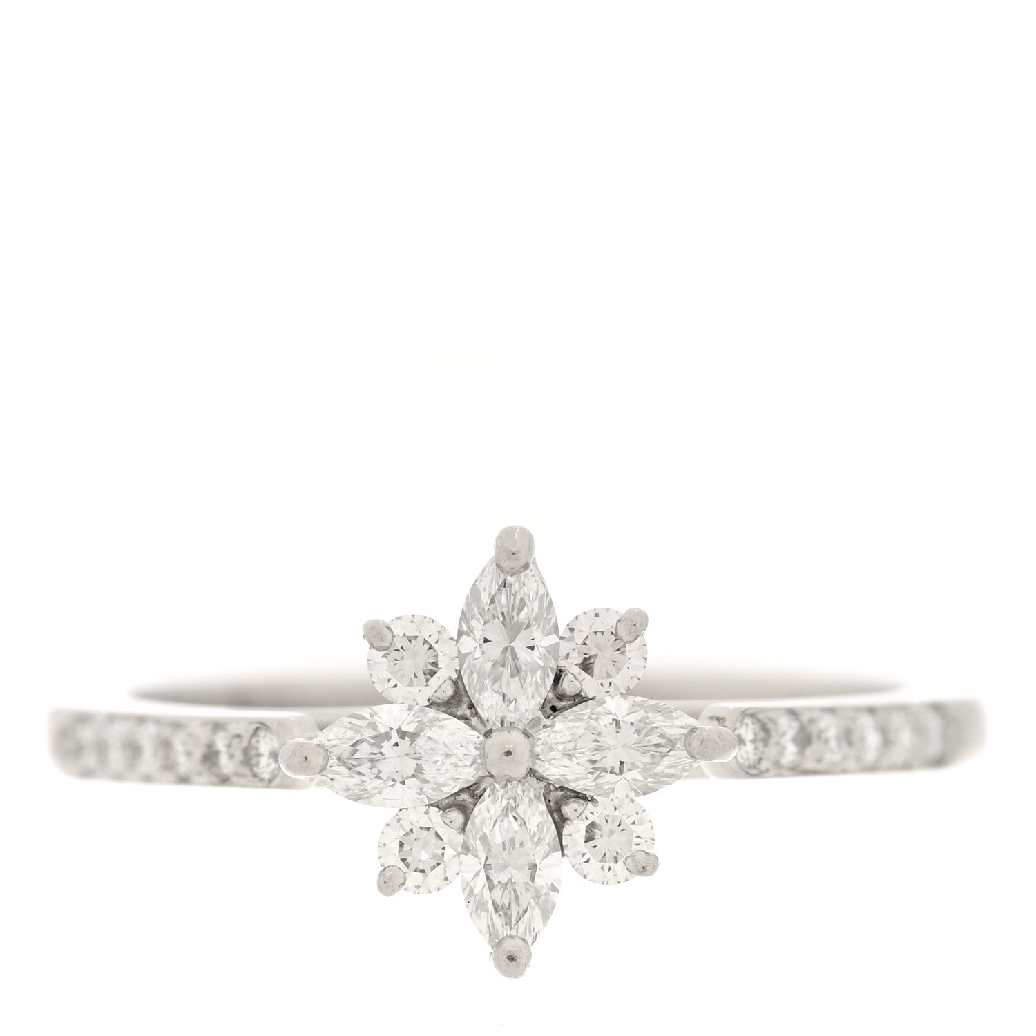 Tiffany Platinum Marquise Diamond Victoria Cluster Ring 52 6 1 of 5