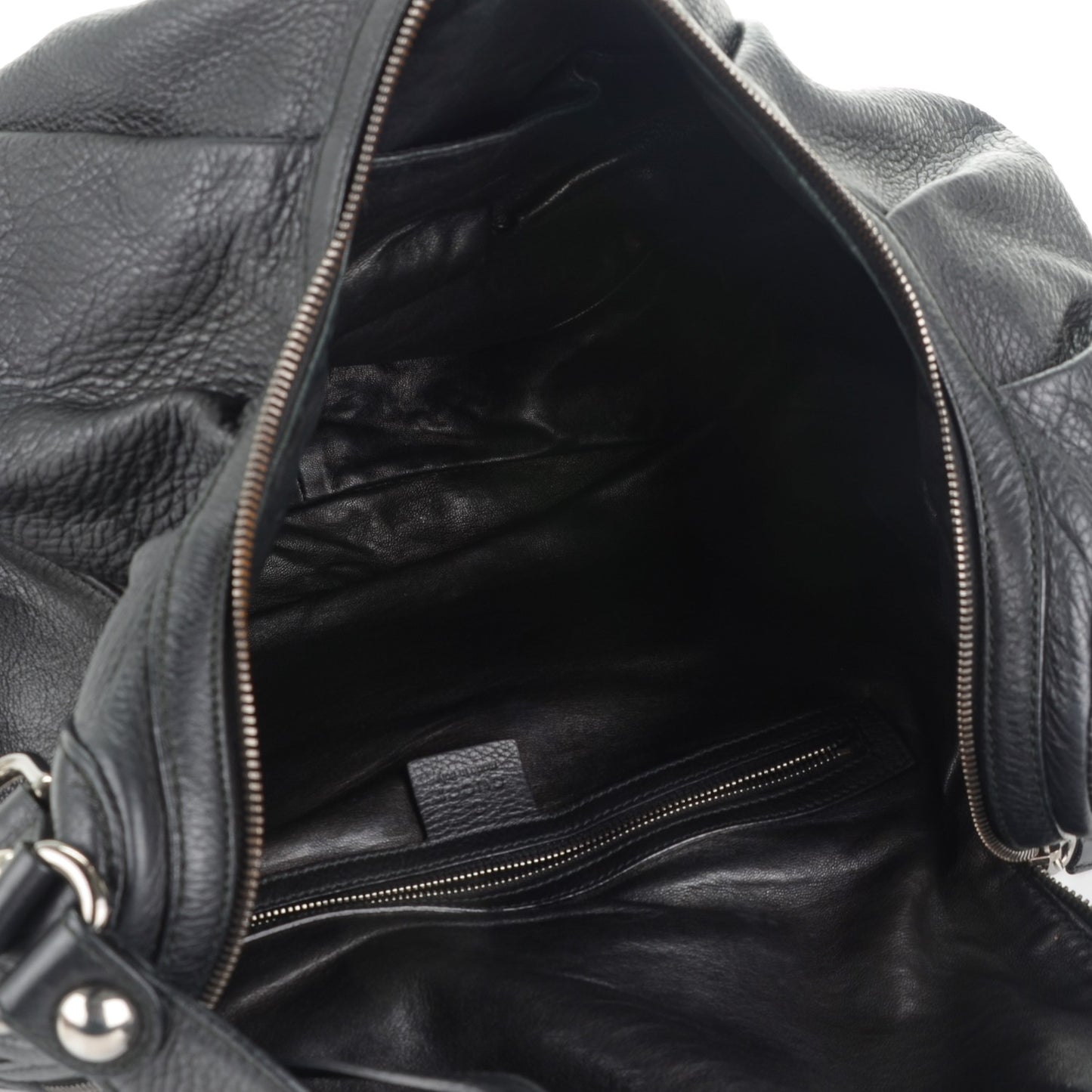 Pebbled Calfskin Icon Bit Shoulder Bag Black