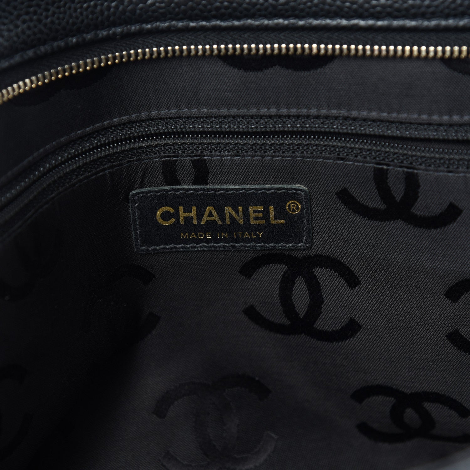 Chanel Caviar Stitched CC Shoulder Bag Black 6 of 10