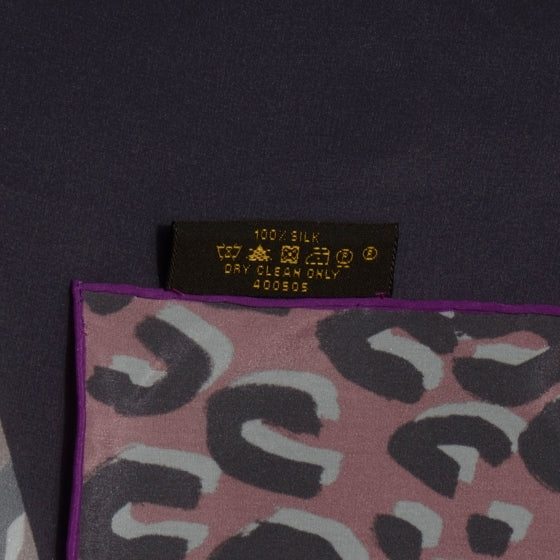 Leopard V Giant Square Stole Scarf Gres