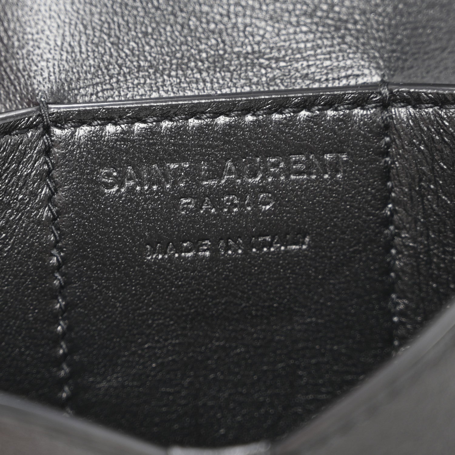 Saint Laurent Lambskin Flap Envelope Card Case Black 6 of 9