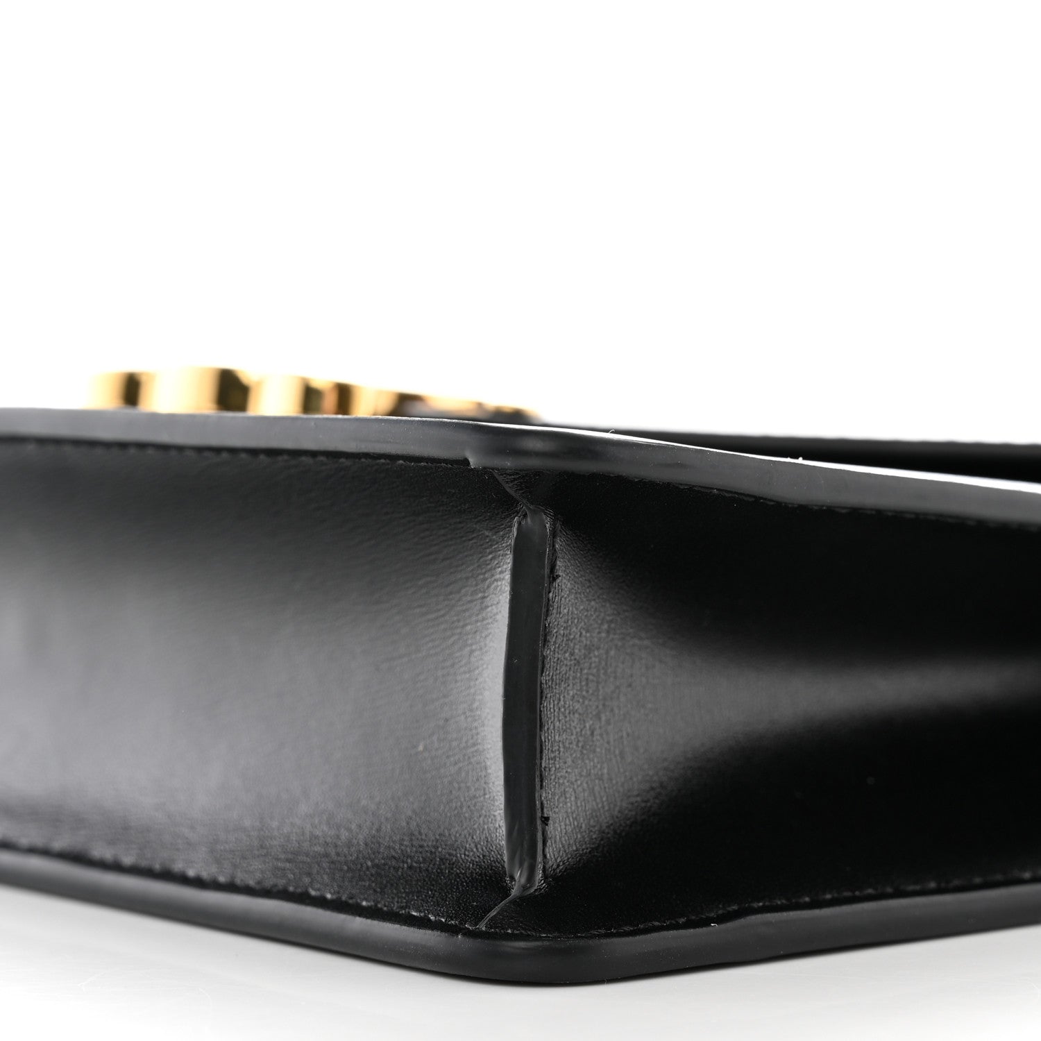 Celine Shiny Calfskin Triomphe Margo Wallet on Chain Black 10 of 20