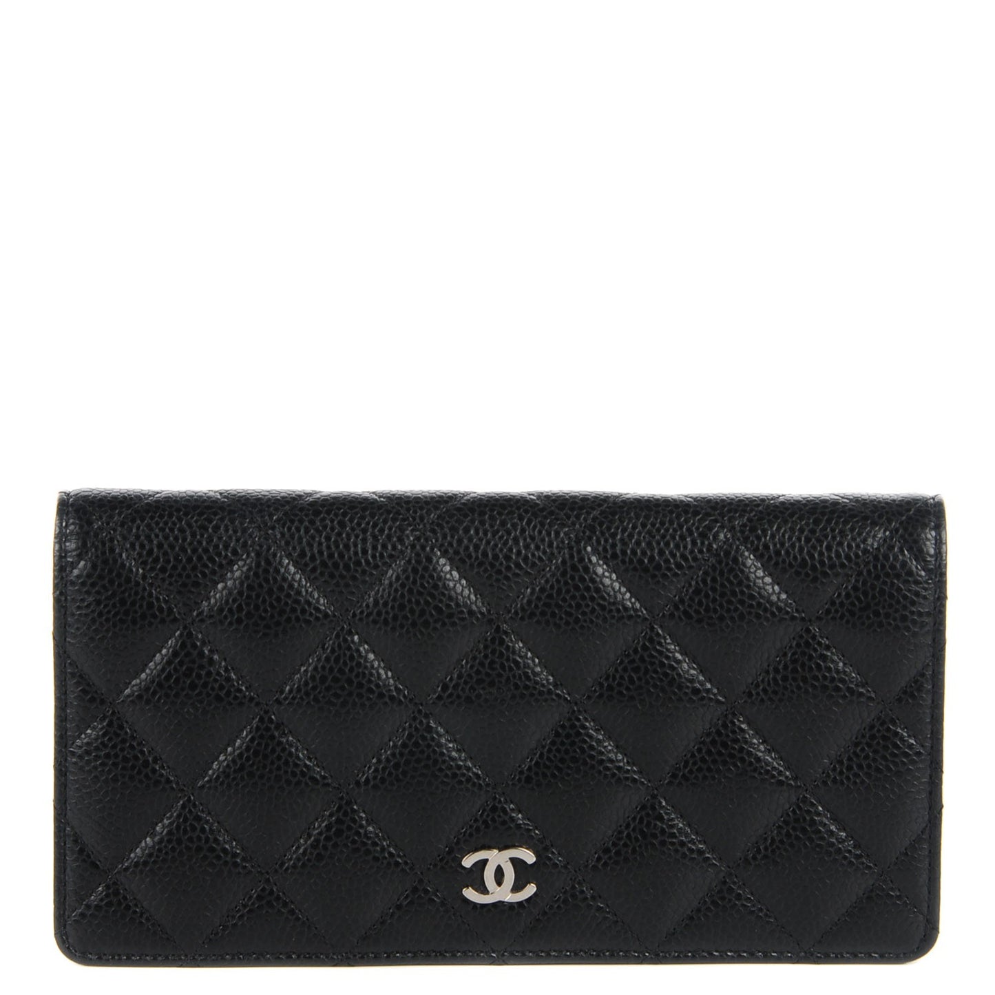 Caviar Quilted Yen Wallet Black