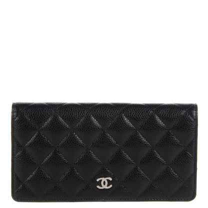 Chanel Caviar Quilted Yen Wallet Black 1 of 7