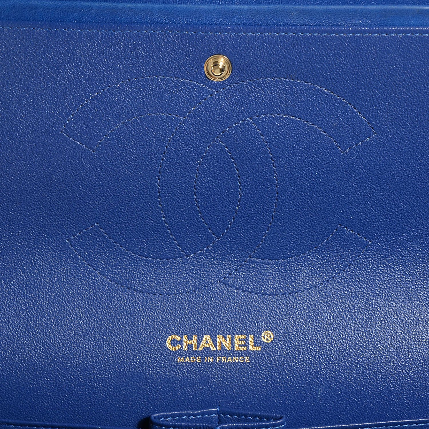 Chanel Lambskin Quilted Jumbo Double Flap Dark Blue 7 of 9