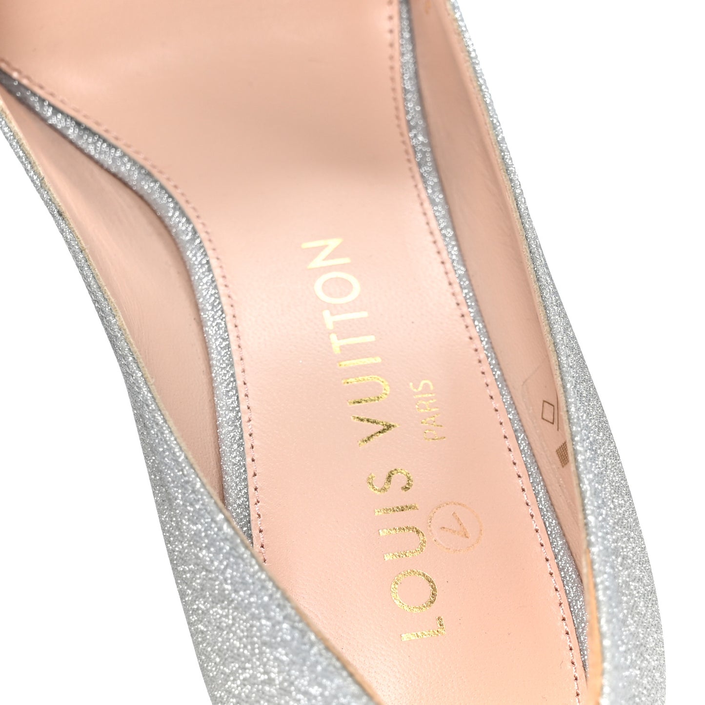 Glitter Fabric Blossom Pumps 37 Silver