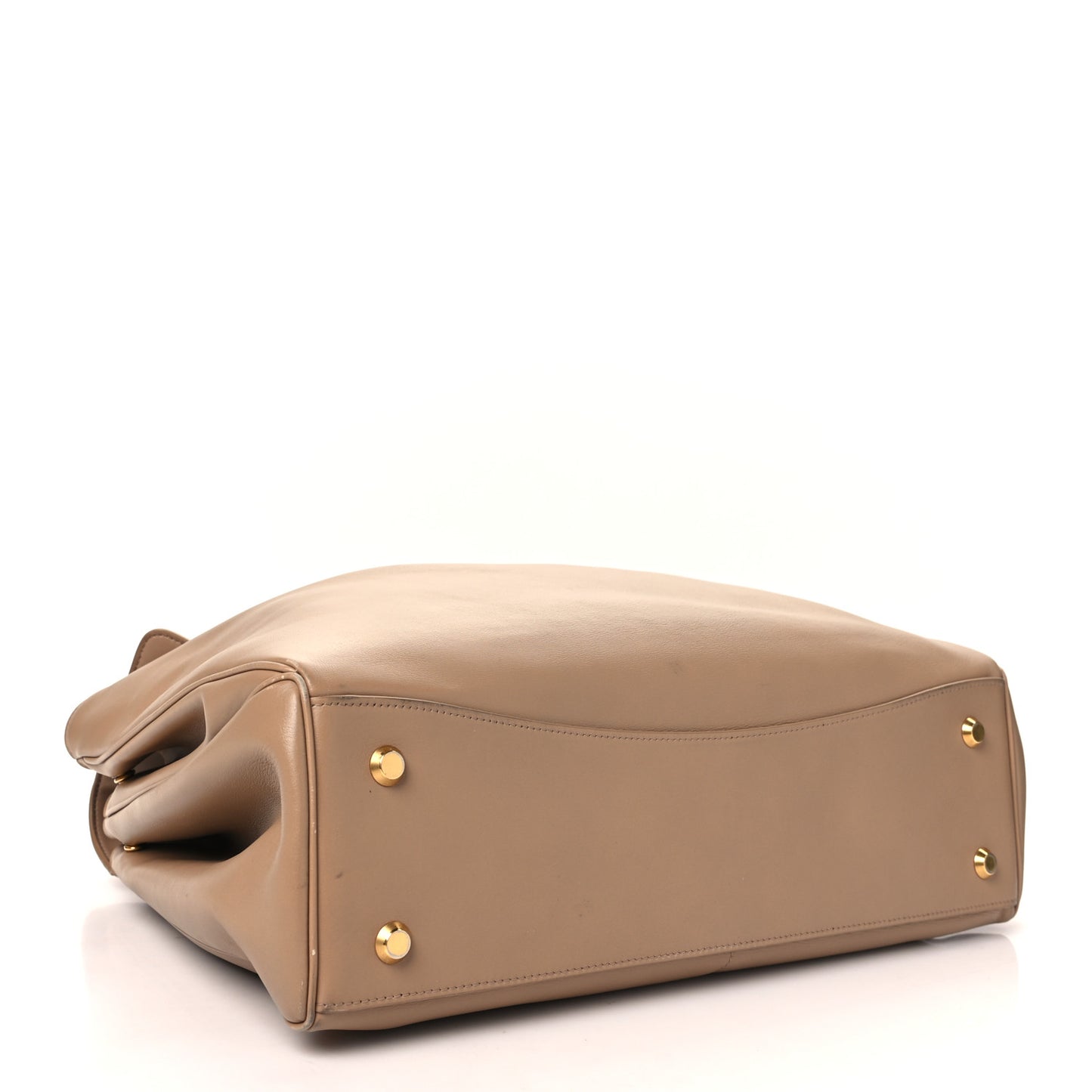 Smooth Calfskin Large Rodeo Top Handle Handbag Latte