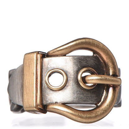 Hermes Sterling Silver 18K Yellow Gold Belt Buckle Ring 53 6.25 1 of 5