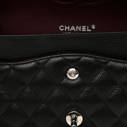 Chanel Caviar Quilted Medium Double Flap Black 12 of 13