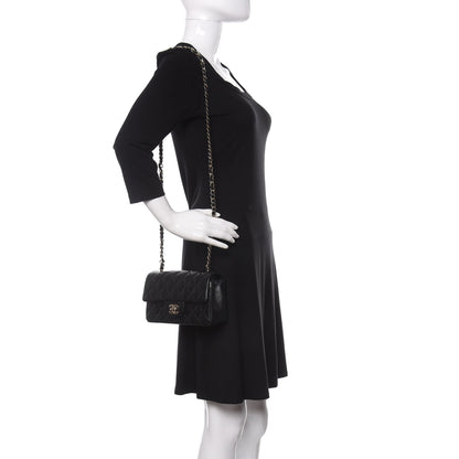 Chanel Lambskin Quilted Mini Rectangular Flap Black 2 of 9