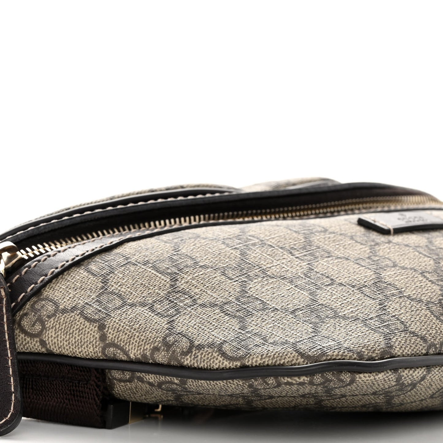 GG Supreme Monogram Belt Bag Dark Brown