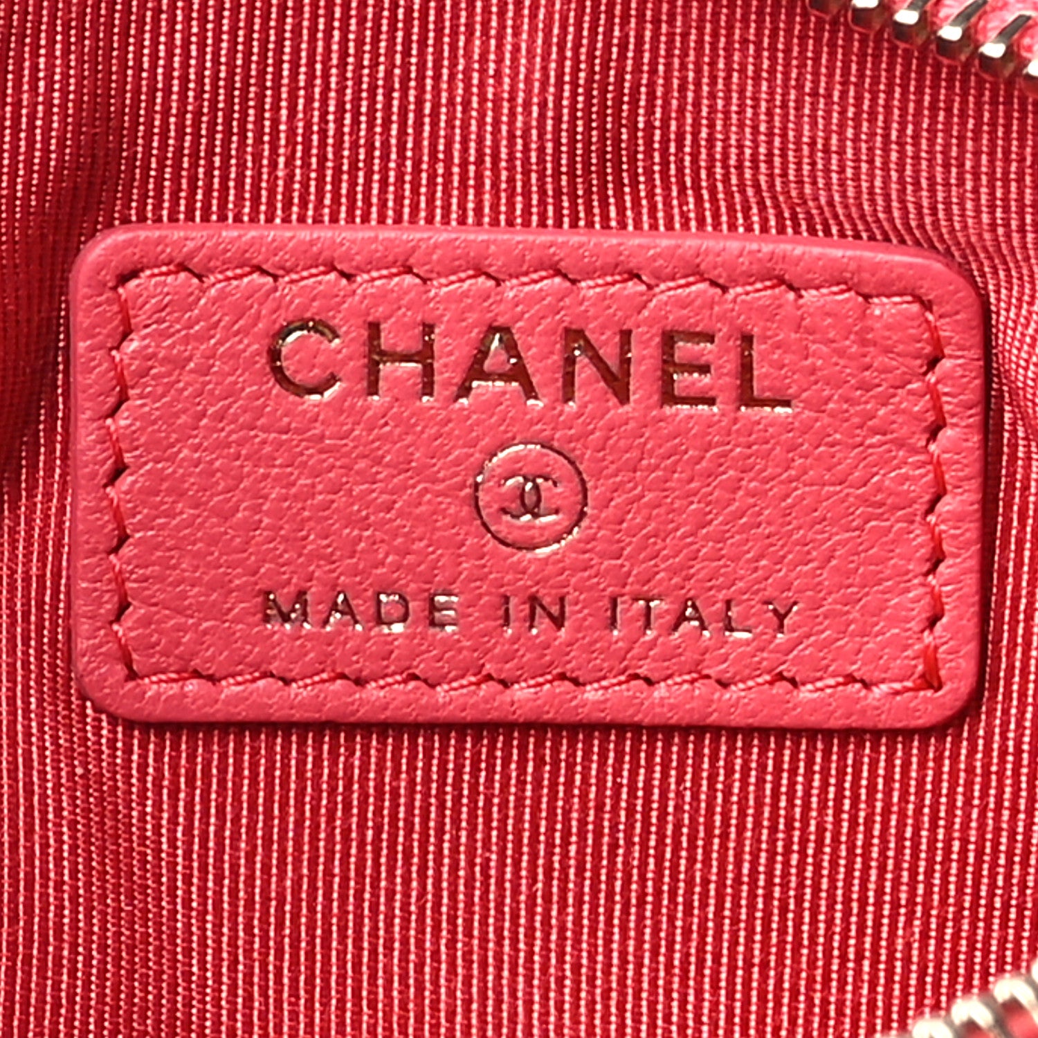 Chanel Lambskin Quilted Small Lucky Charms Cosmetic Case Pink 6 of 8