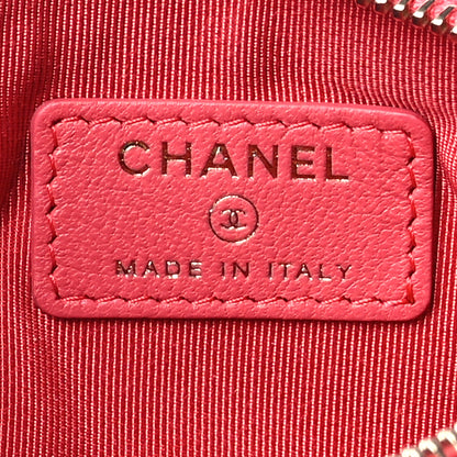 Chanel Lambskin Quilted Small Lucky Charms Cosmetic Case Pink 6 of 8