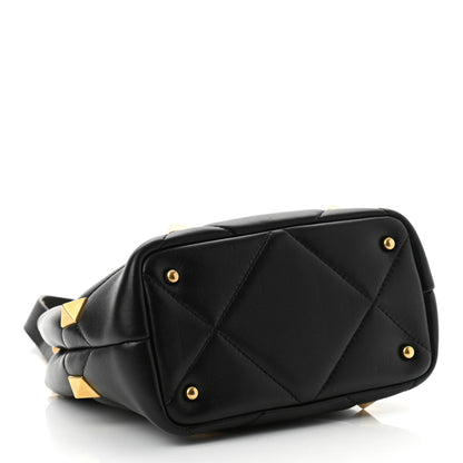 Valentino Garavani Nappa Small Roman Stud The Handle Bag Black 4 of 9