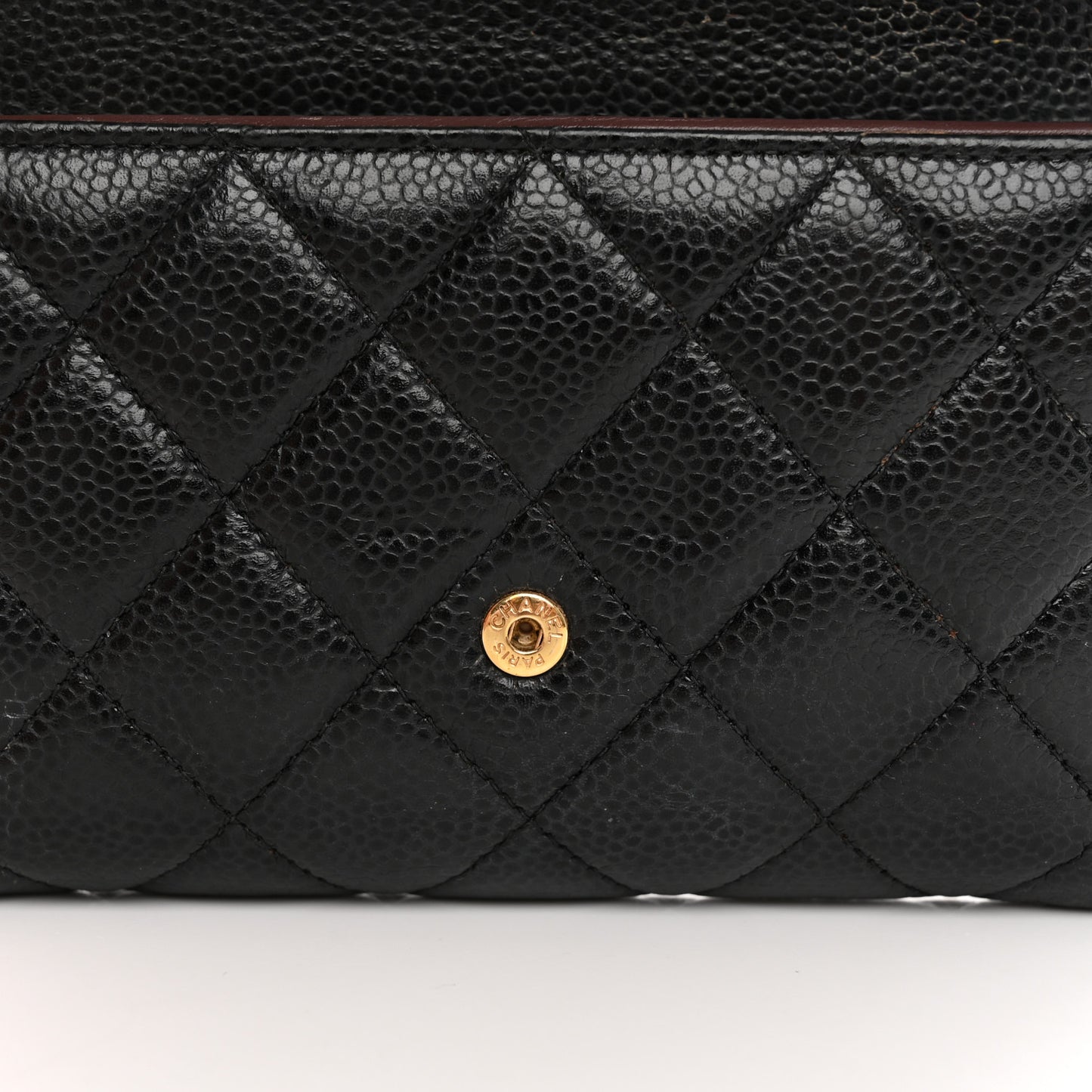 Caviar Quilted Medium Flap Wallet Black