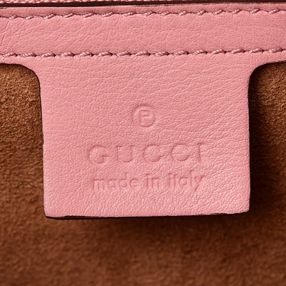 Gucci Moon Calfskin Bi-Color Medium Padlock Shoulder Bag Carmine Rose Green 7 of 8