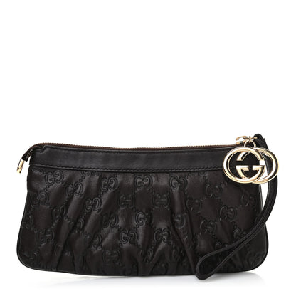 Gucci Guccissima Signature New Britt Wristlet Chocolate 1 of 4