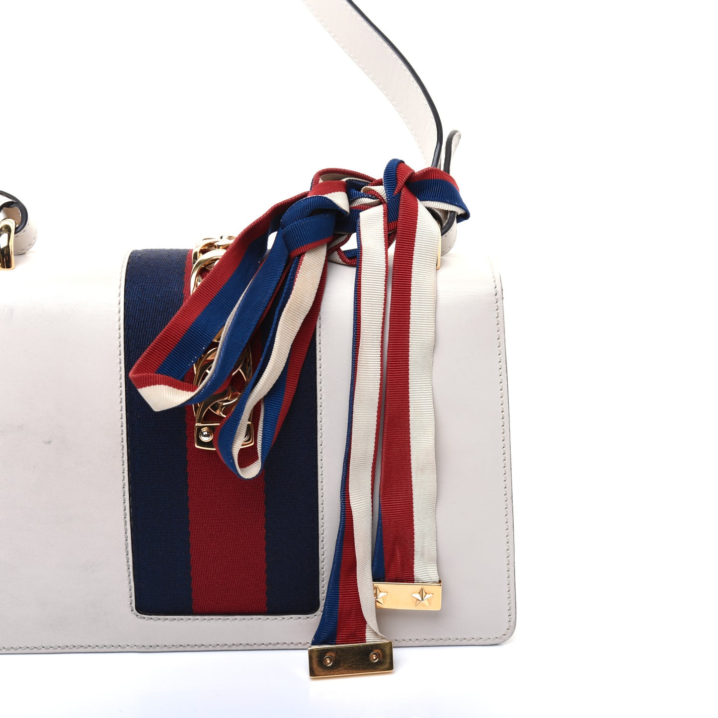 Calfskin Small Sylvie Shoulder Bag Off White