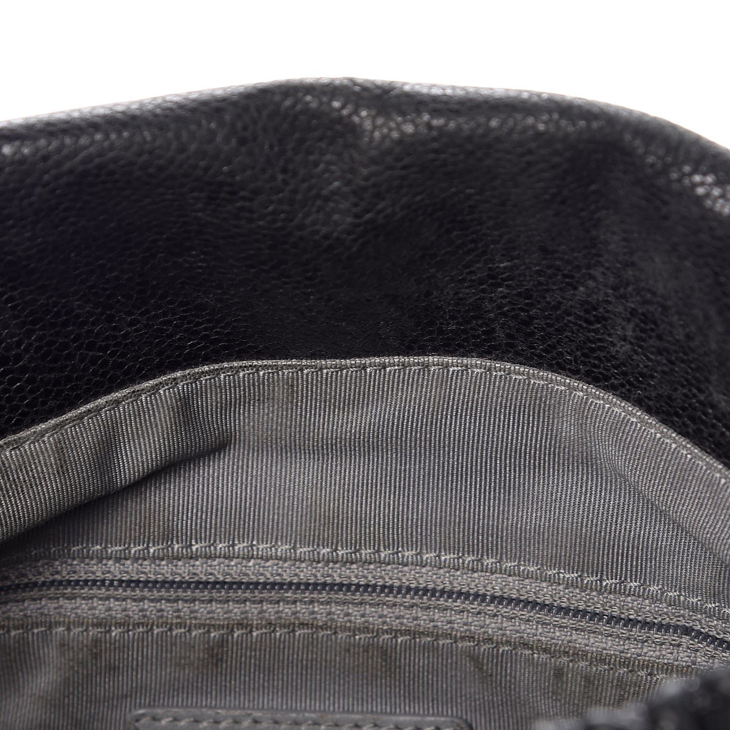 Chanel Crumpled Caviar Quilted Maxi Elastic Flap Black 8 of 15