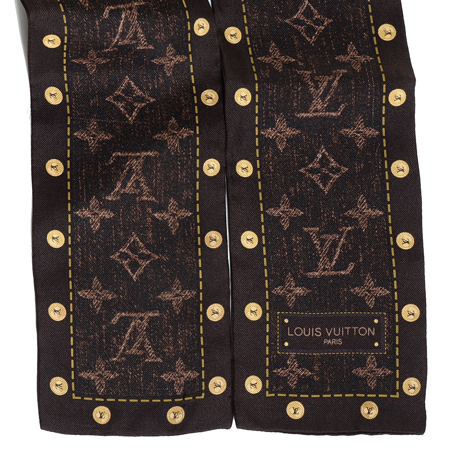 Louis Vuitton Silk Monogram Denim Bandeau Ebene 3 of 3