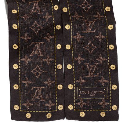 Louis Vuitton Silk Monogram Denim Bandeau Ebene 3 of 3
