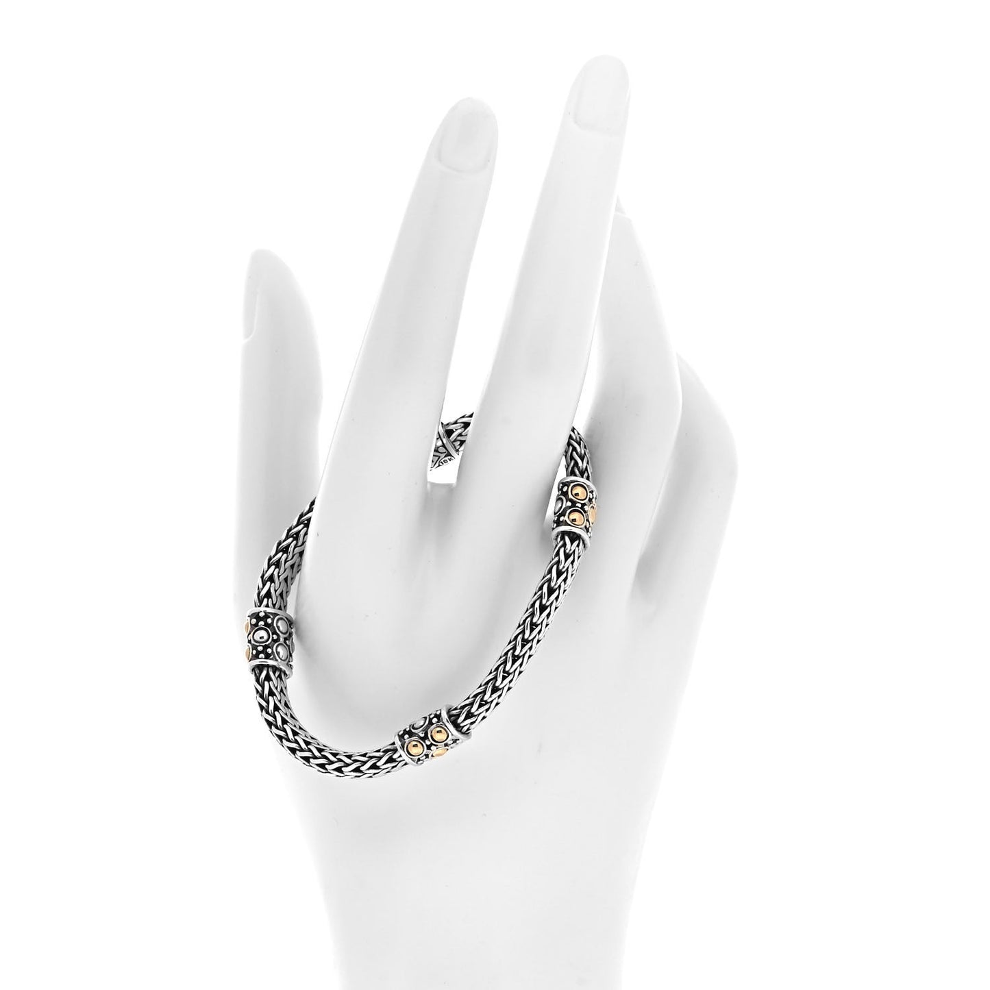 Sterling Silver 18K Yellow Gold Jaisalmer Four Station Bracelet M