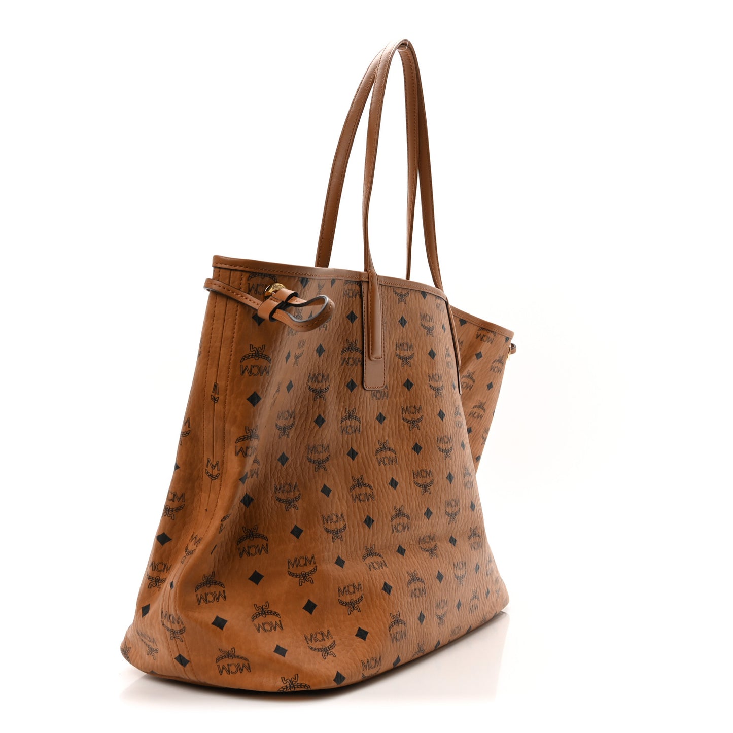 Visetos Large Liz Reversible Shopper Tote Cognac
