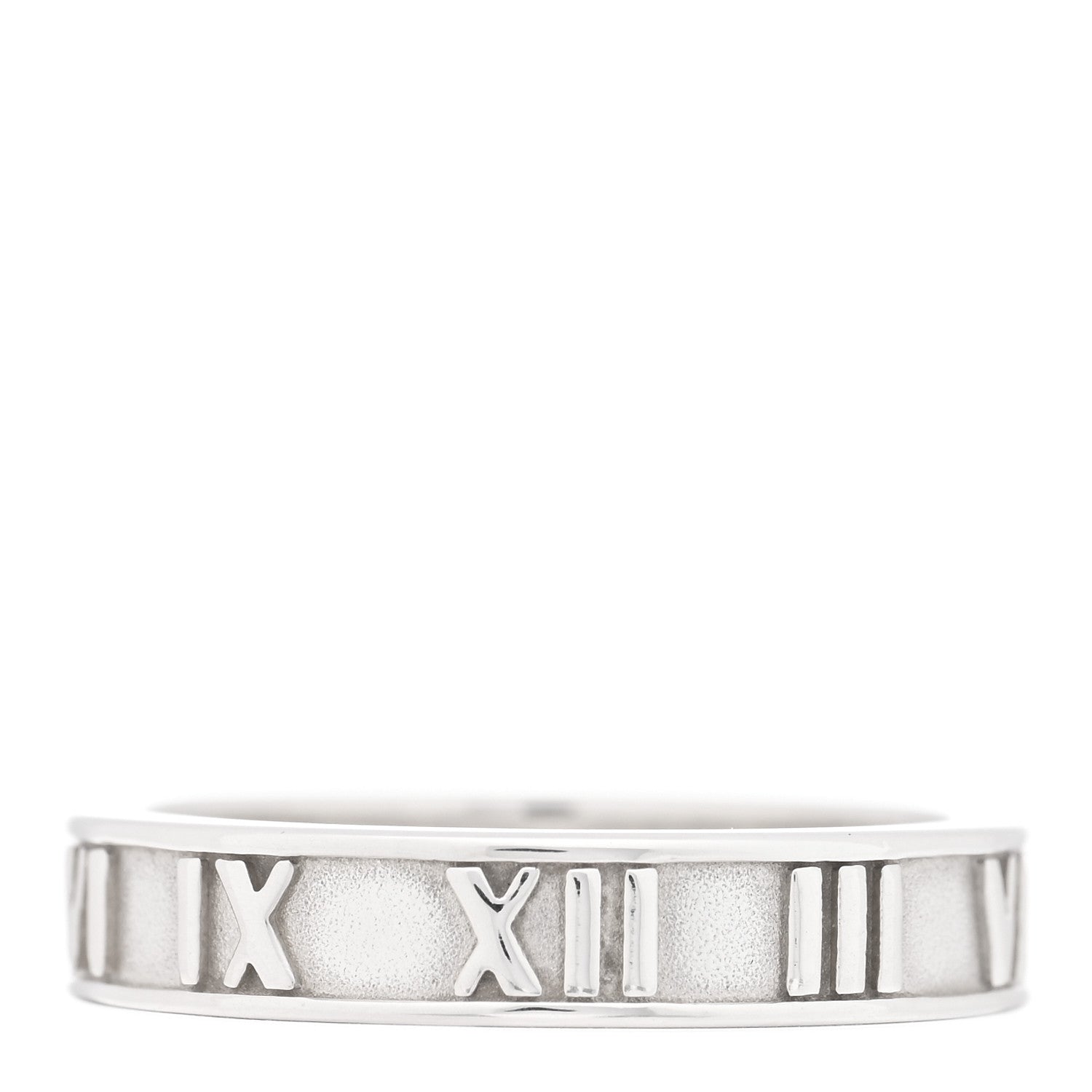 Tiffany Sterling Silver Narrow Atlas Ring 53 6.5 1 of 4