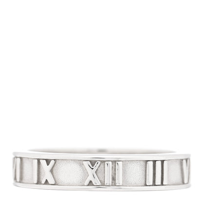 Tiffany Sterling Silver Narrow Atlas Ring 53 6.5 1 of 4