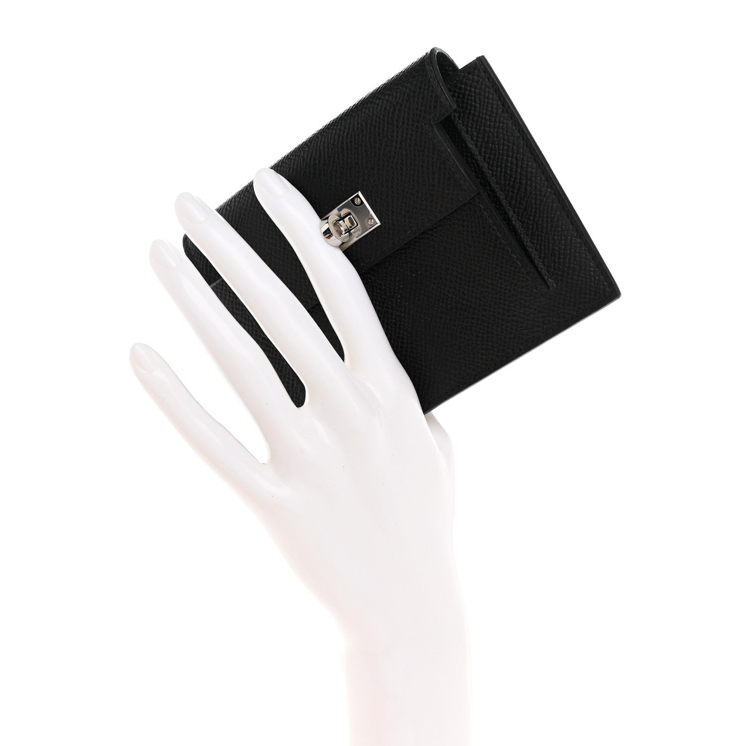 Hermes Epsom Kelly Pocket Compact Wallet Black 2 of 9