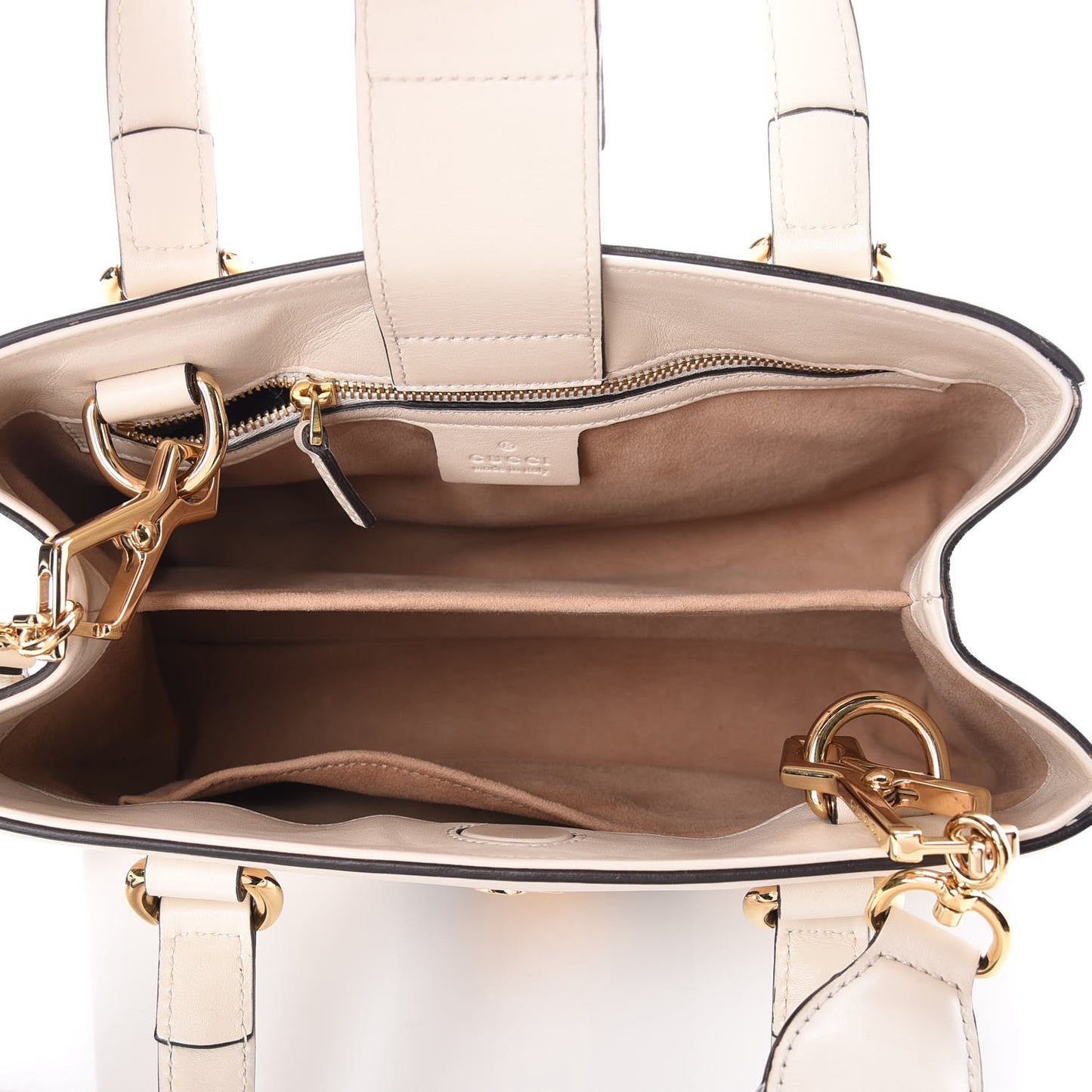 Calfskin Medium Sylvie Top Handle Tote White