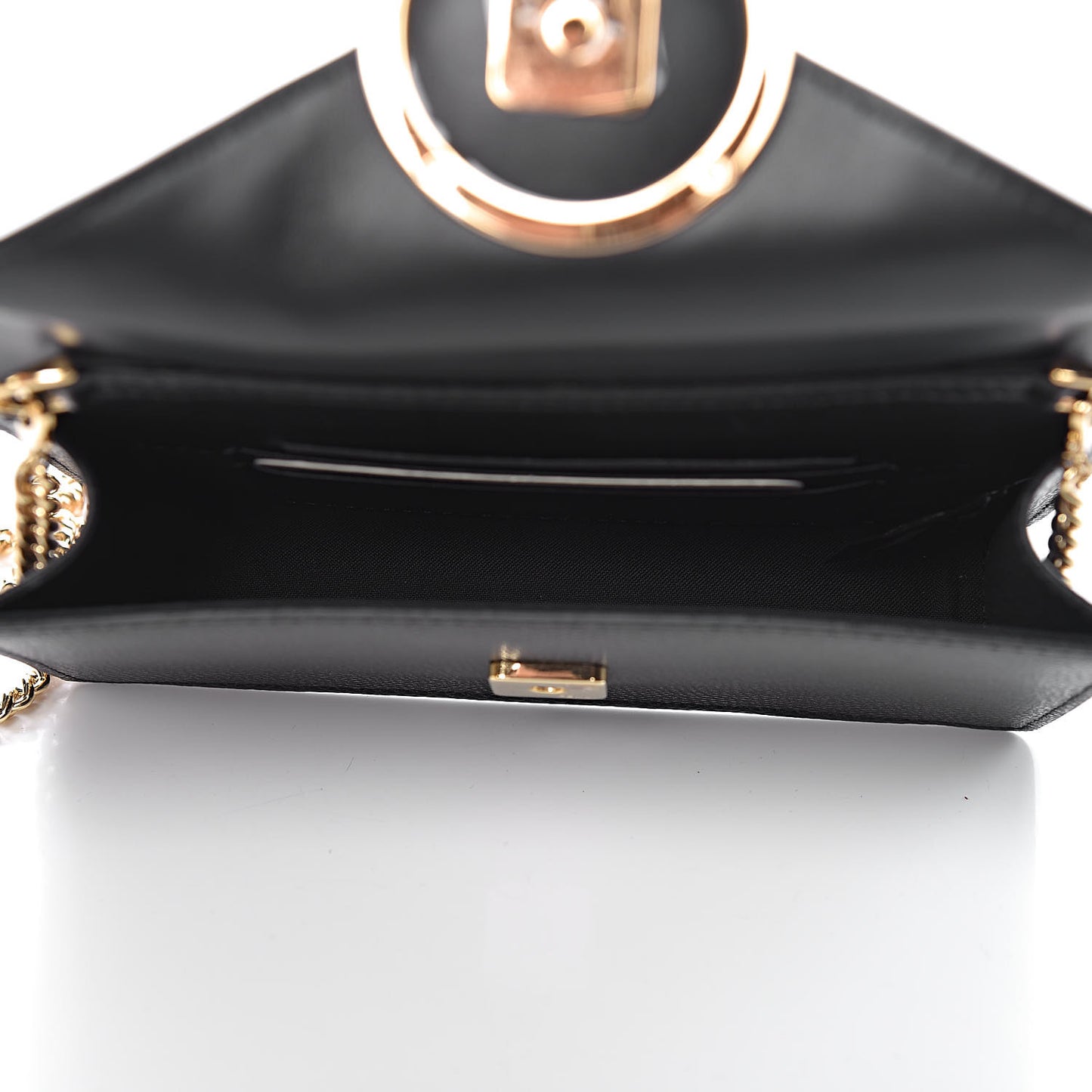 Vitello Cruise F is Fendi Bi-Color FF 1974 Embossed Envelope Belt Bag Maya Black