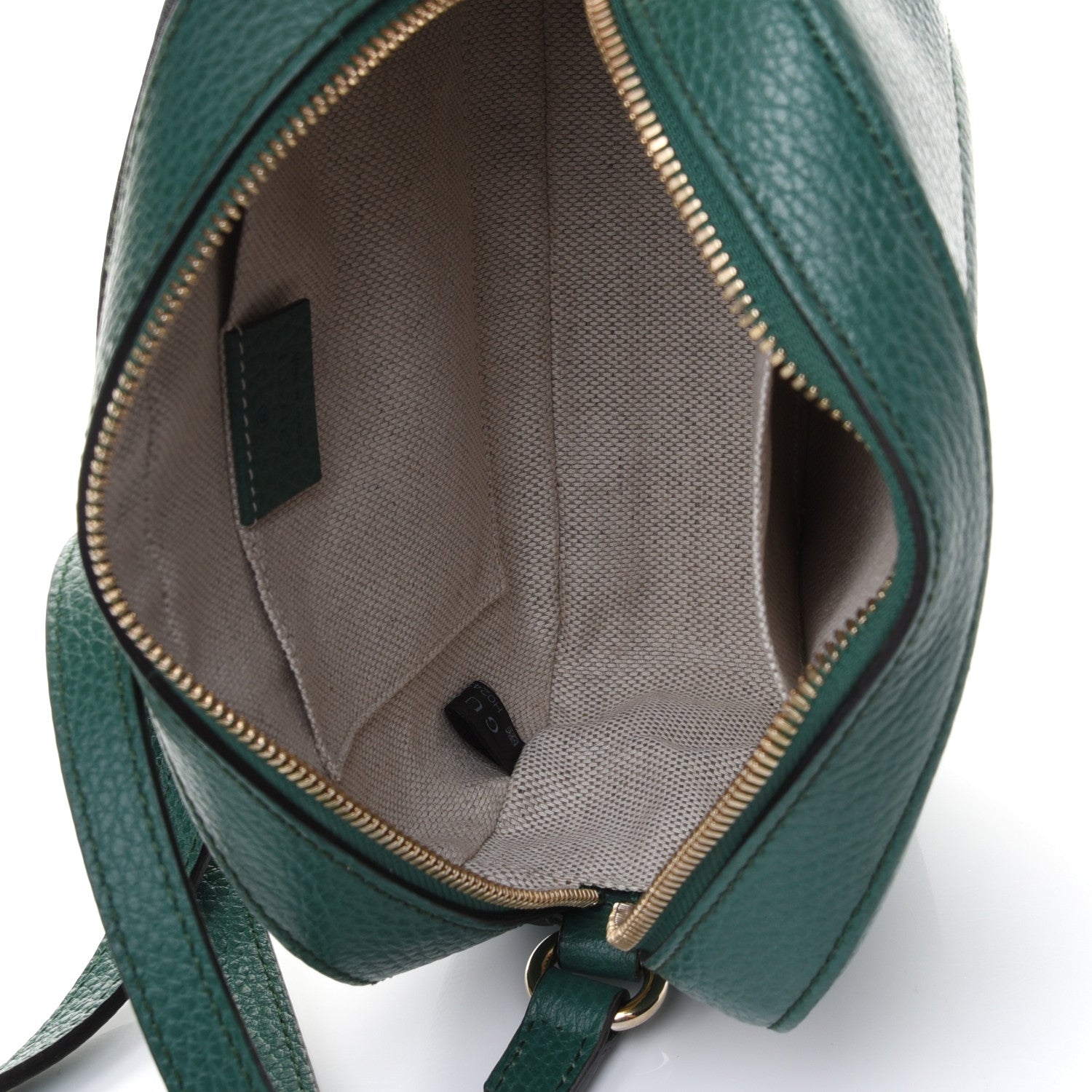 Gucci Pebbled Calfskin Small Soho Disco Bag Emerald Green 4 of 4