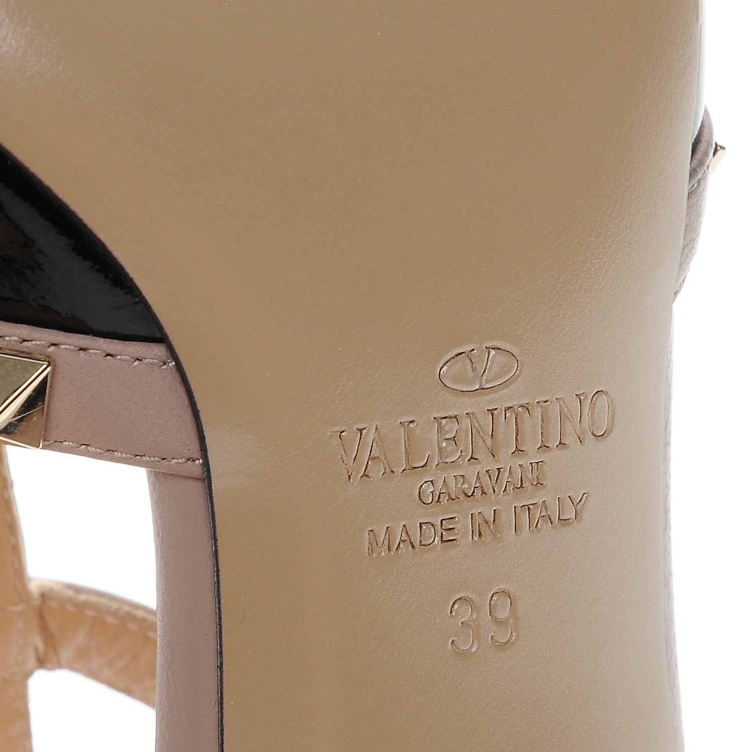 Valentino Garavani Patent Nappa Rockstud Ankle Strap 65mm Pumps 39 Black Poudre 6 of 11