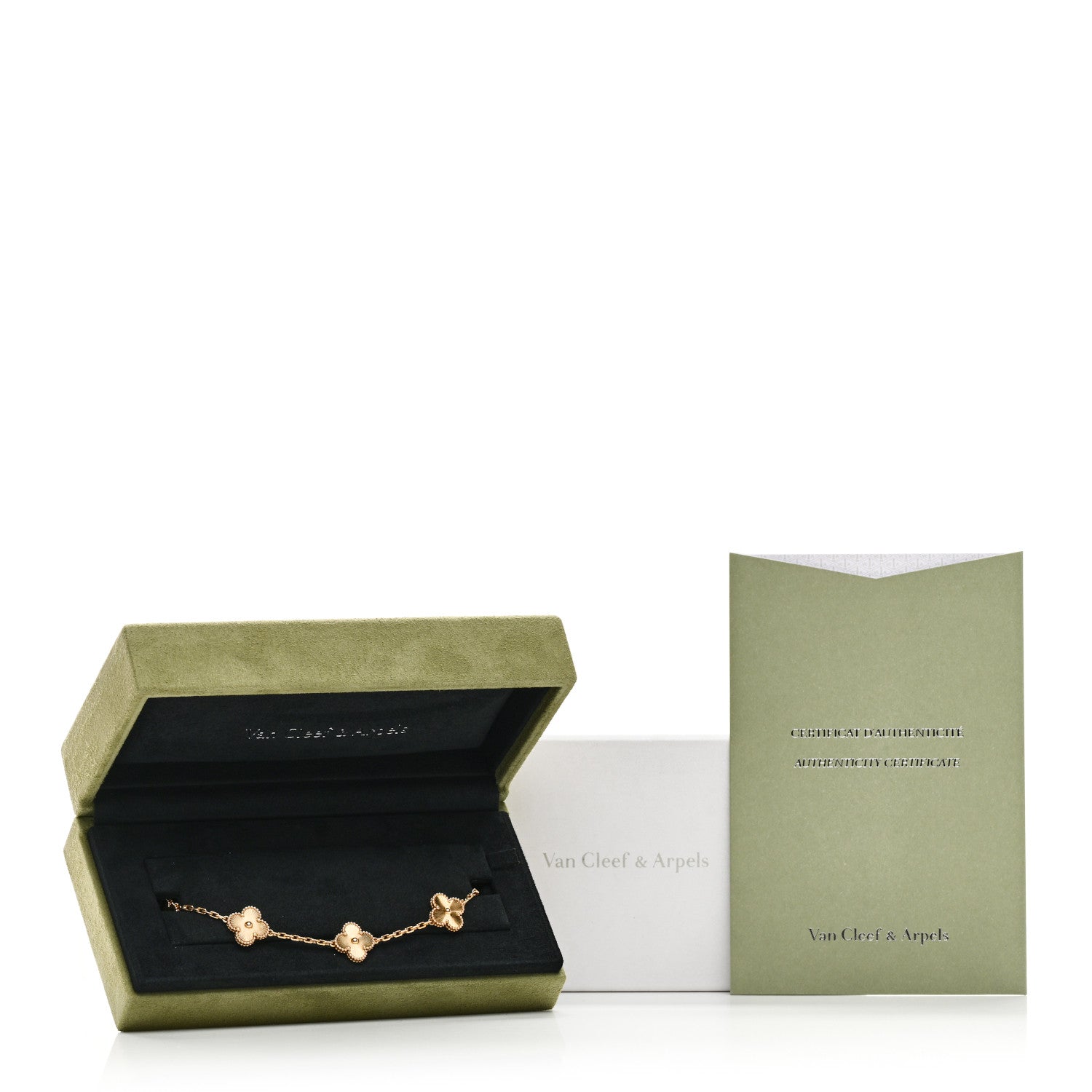 Van Cleef & Arpels 18K Yellow Gold 5 Motifs Guilloche Vintage Alhambra Bracelet 5 of 5
