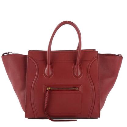 Celine Supple Calfskin Medium Phantom Luggage Red 1 of 8
