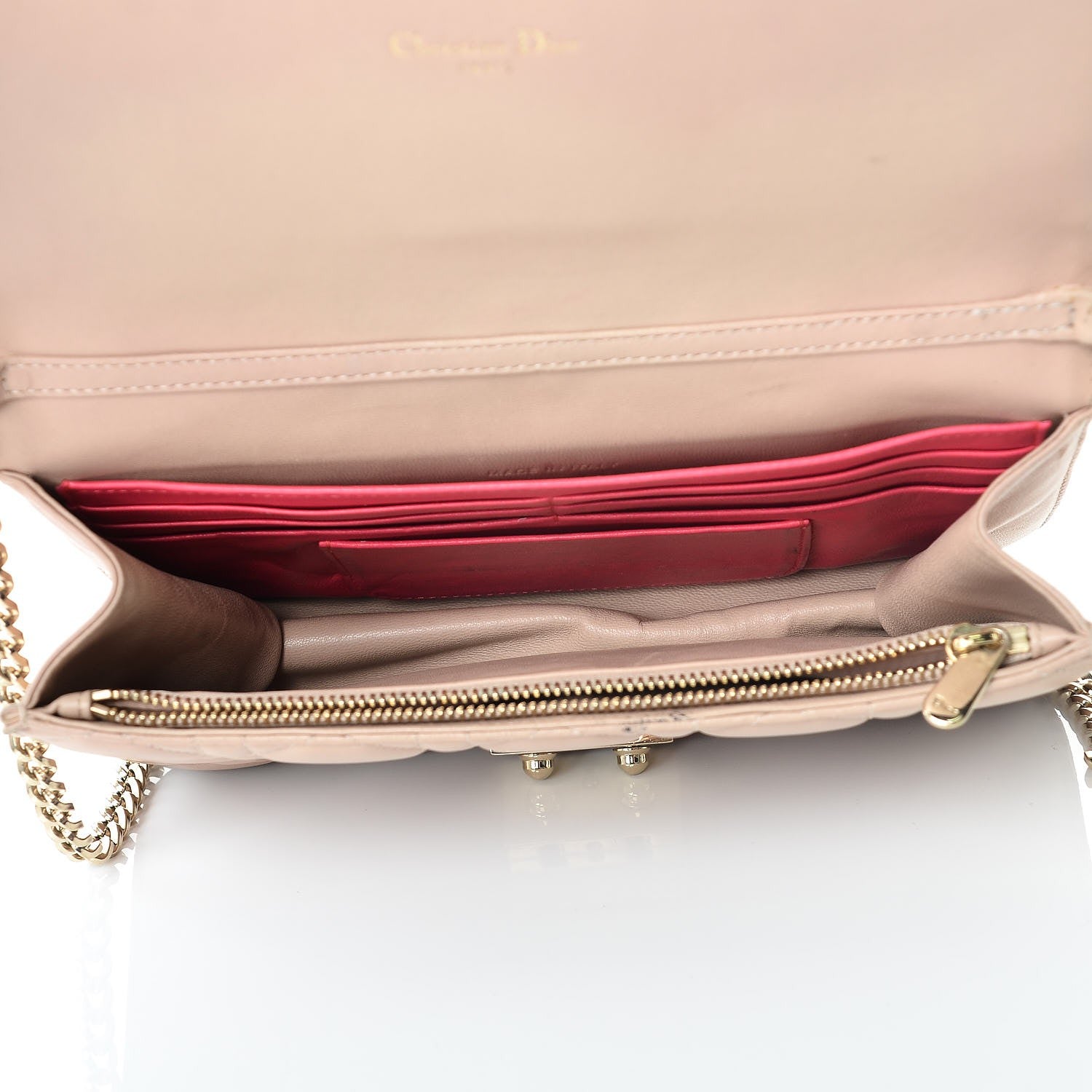 Christian Dior Lambskin Cannage Miss Dior Promenade Pouch Beige 5 of 22