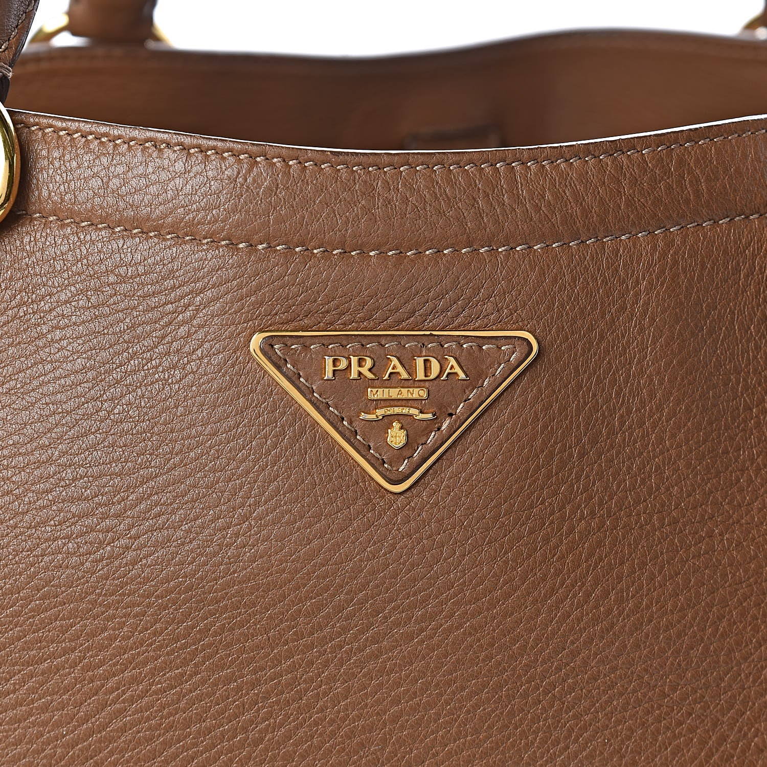 Prada Vitello Daino Shoulder Bag Cuoio 9 of 12