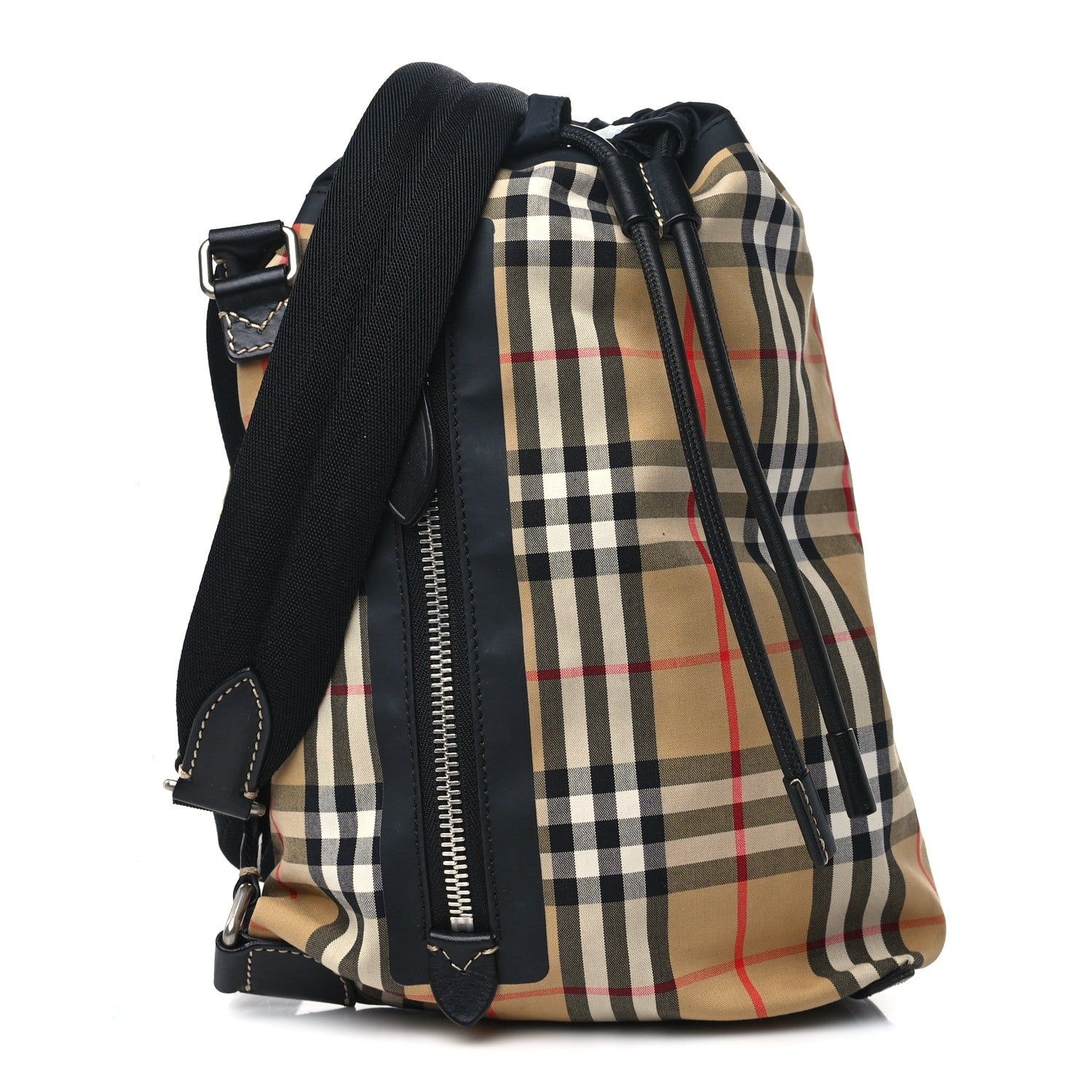 Burberry Vintage Check Small Sailing Duffle Sling Bag Beige 1 of 9