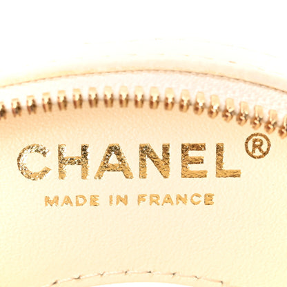 Chanel Lambskin Coco Lifesaver Round Bag Pink White 6 of 10