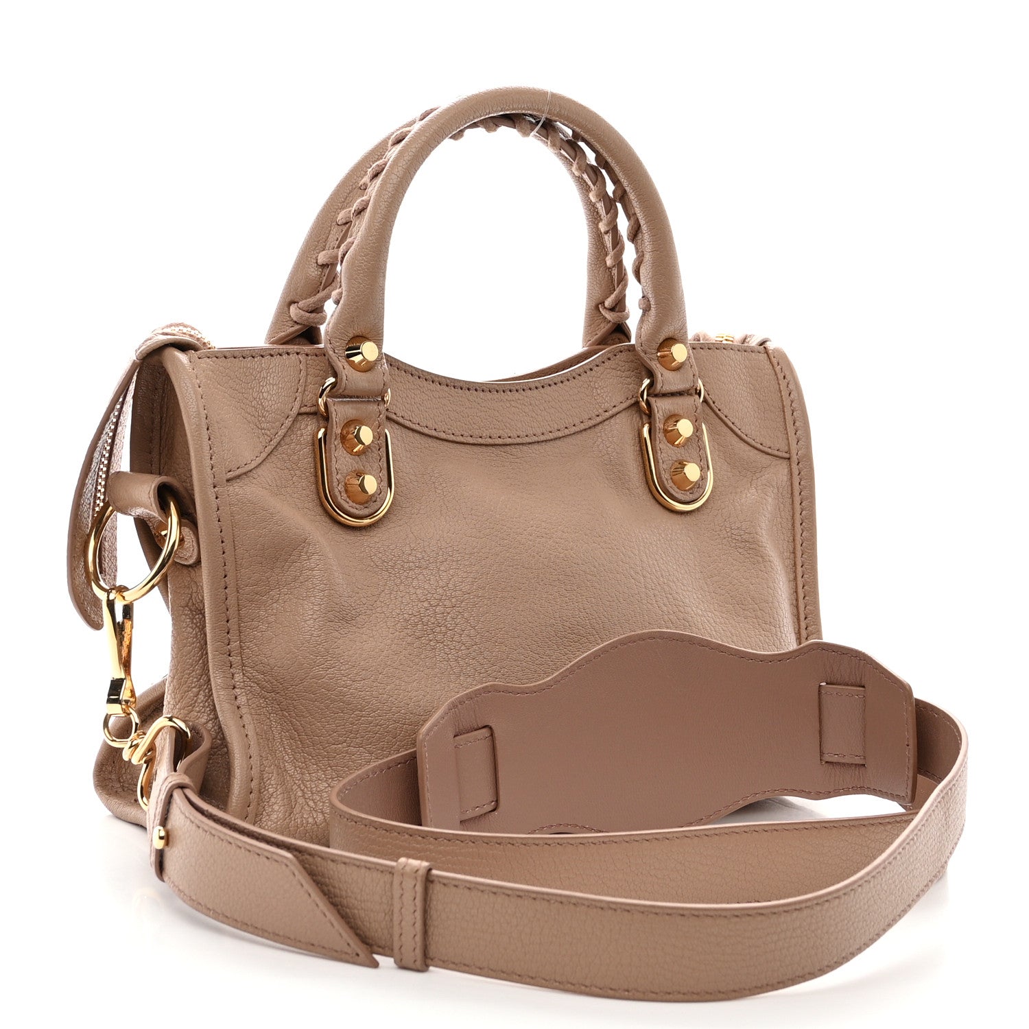 Balenciaga Chevre Gold Metallic Edge Hardware Mini City Rose Des Sables 3 of 9