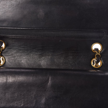 Chanel Lambskin Quilted Medium Double Flap Black 15 of 18