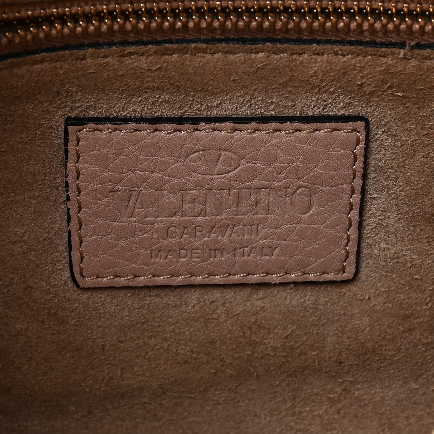 Valentino Garavani Pebbled Calfskin Medium Rockstud Top Handle Shoulder Bag Poudre 6 of 9