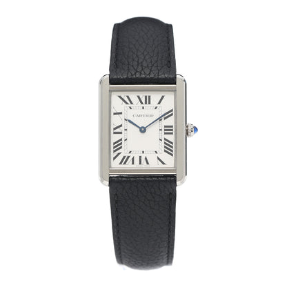 Cartier Stainless Steel Calfskin 27mm Tank Solo Quartz Watch 1 of 6