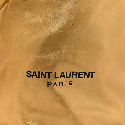 Saint Laurent Lambskin Teddy Drawstring Bag Gold 10 of 12