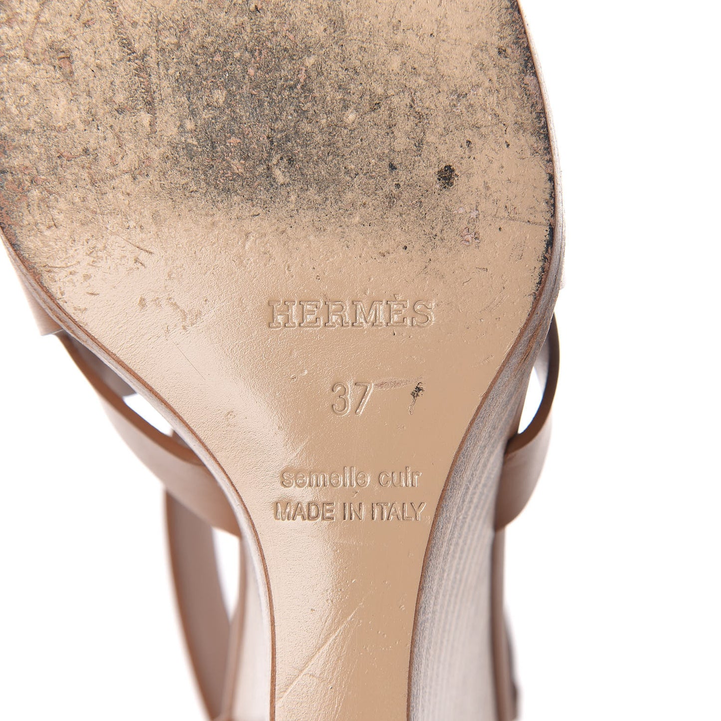 Calfskin Merryl Wedge Sandals 37 Naturel