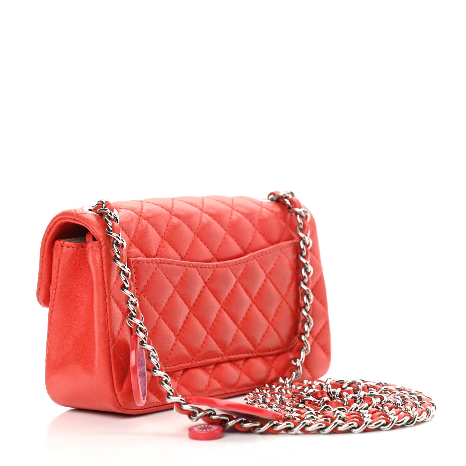Chanel Lambskin Quilted Ladybug Extra Mini Flap Red 3 of 14
