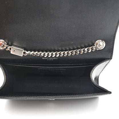 Saint Laurent Grain De Poudre Small Monogram Kate Satchel Black 5 of 11