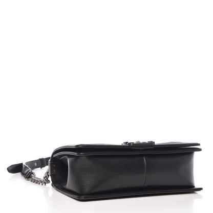 Chanel Caviar Chevron Quilted Medium Boy Flap Black 4 of 9
