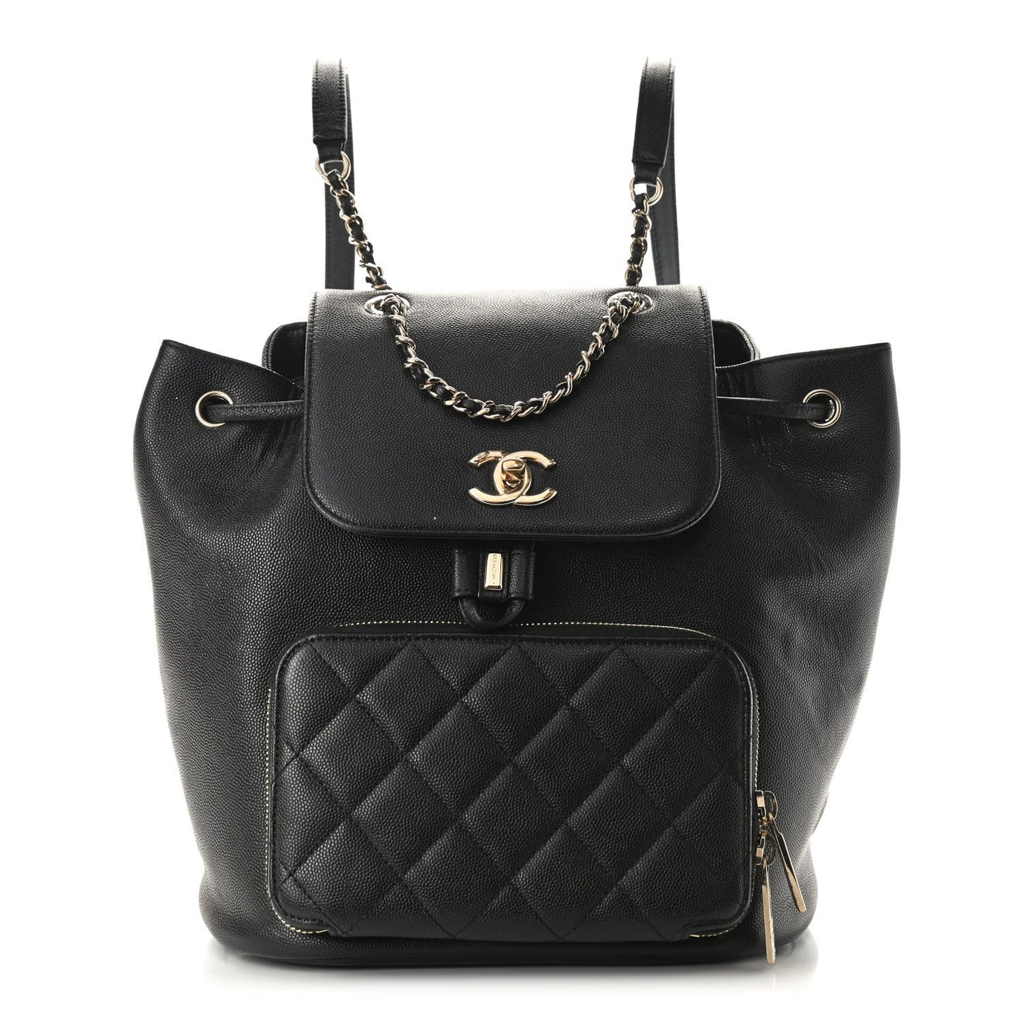 Caviar Quilted Business Affinity Backpack Black